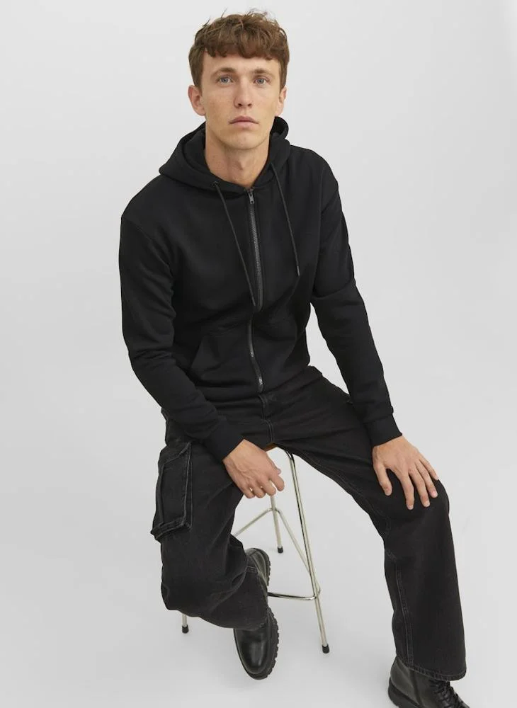 JACK & JONES  Casual Logo Zip Hoodie for Men | Best Price UAE